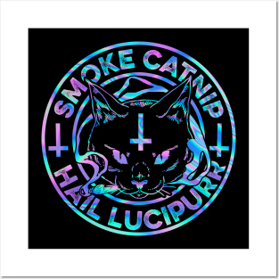 Cat Death MetalSmoke Catnip Hail Lucipurr Posters and Art